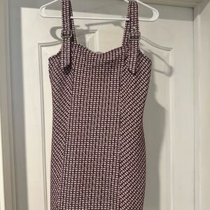 Forever 21 Pink and Black Square Neck Sheath Dress